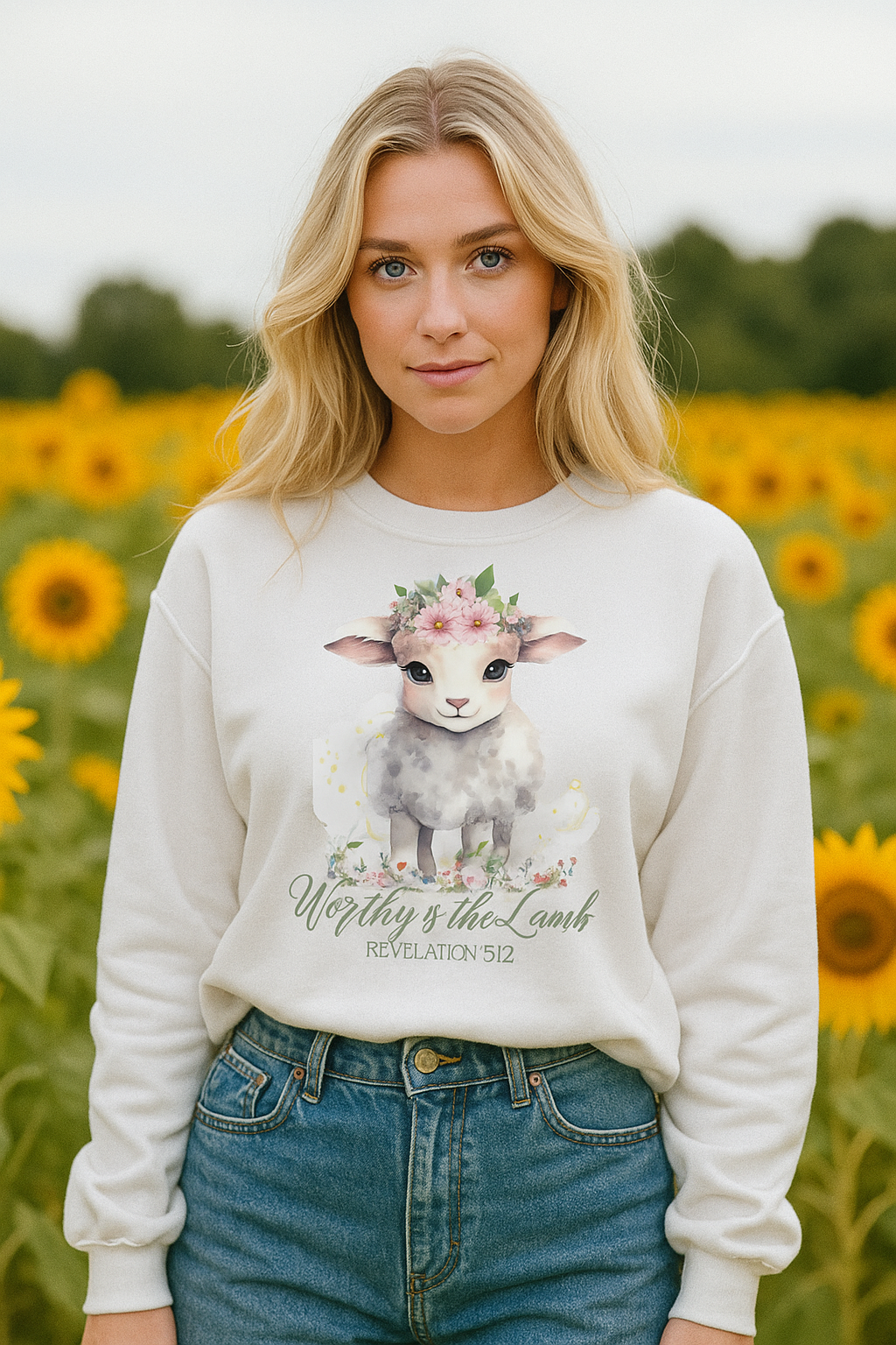 “Worthy Is the Lamb” Revelation 5:12 Christian Sweatshirt