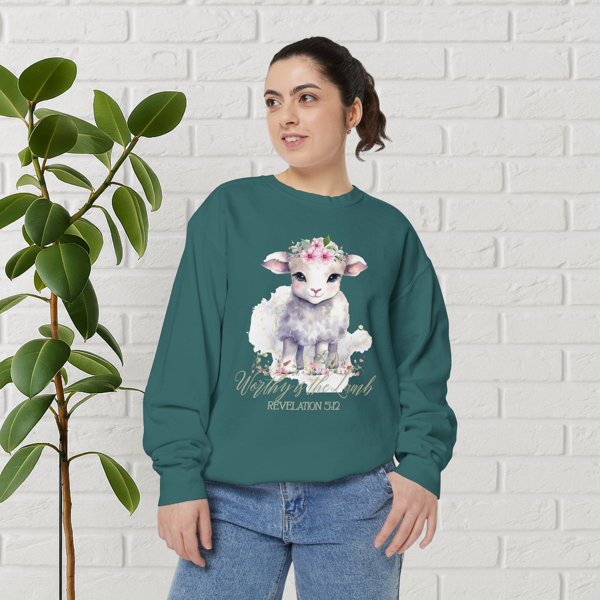 “Worthy Is the Lamb” Revelation 5:12 Christian Sweatshirt