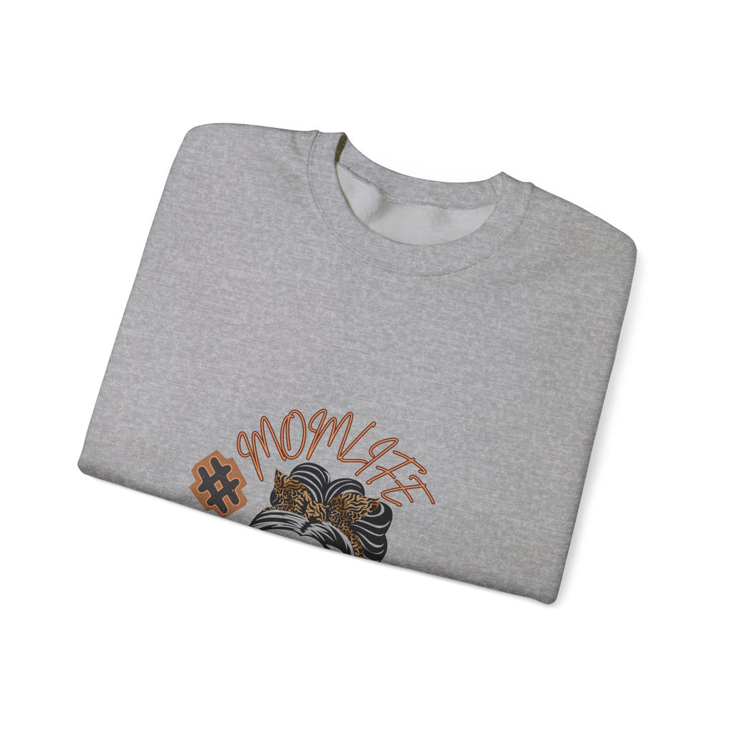 #MomLife Leopard Print Graphic Sweatshirt – Fierce & Cozy Edition
