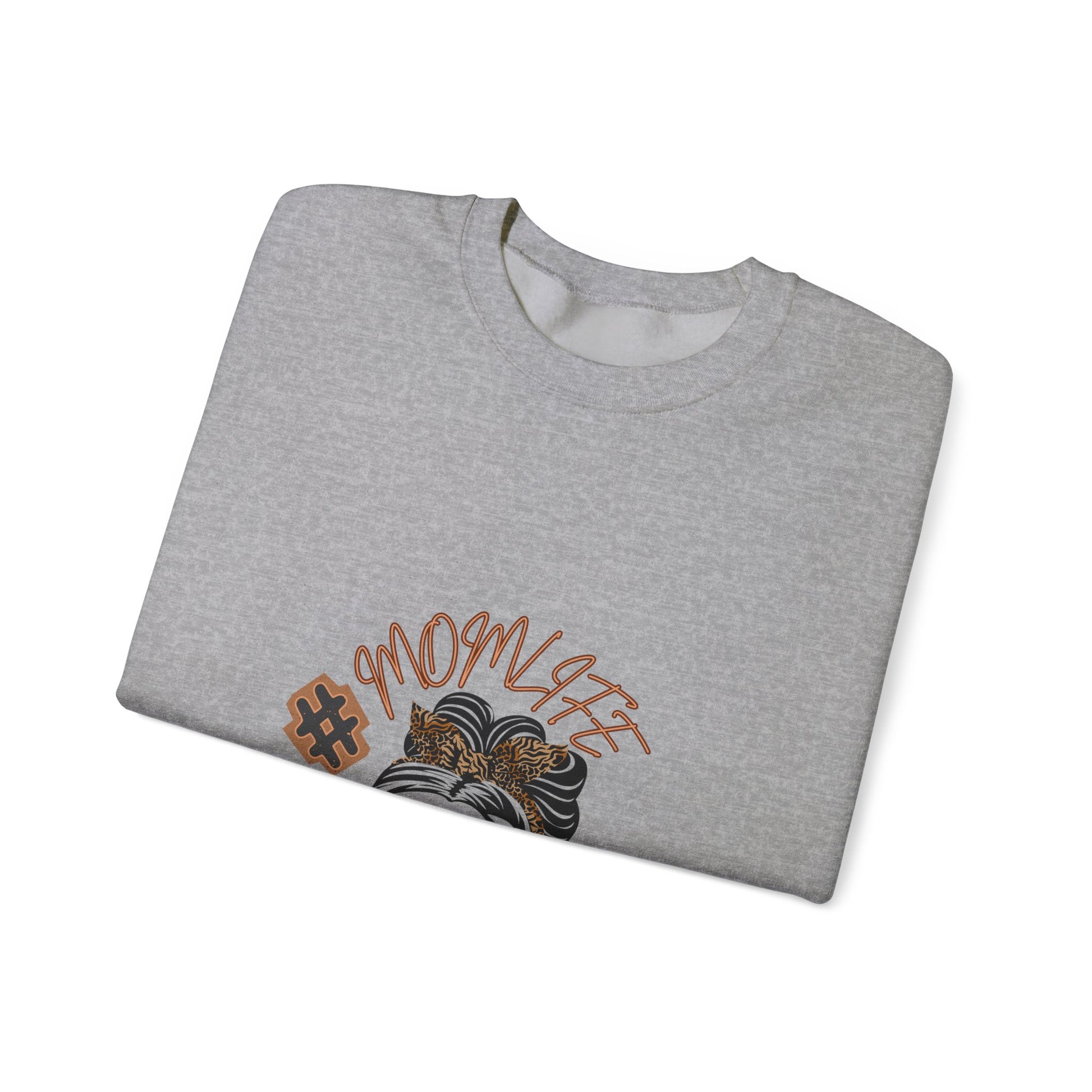 #MomLife Leopard Print Graphic Sweatshirt – Fierce & Cozy Edition