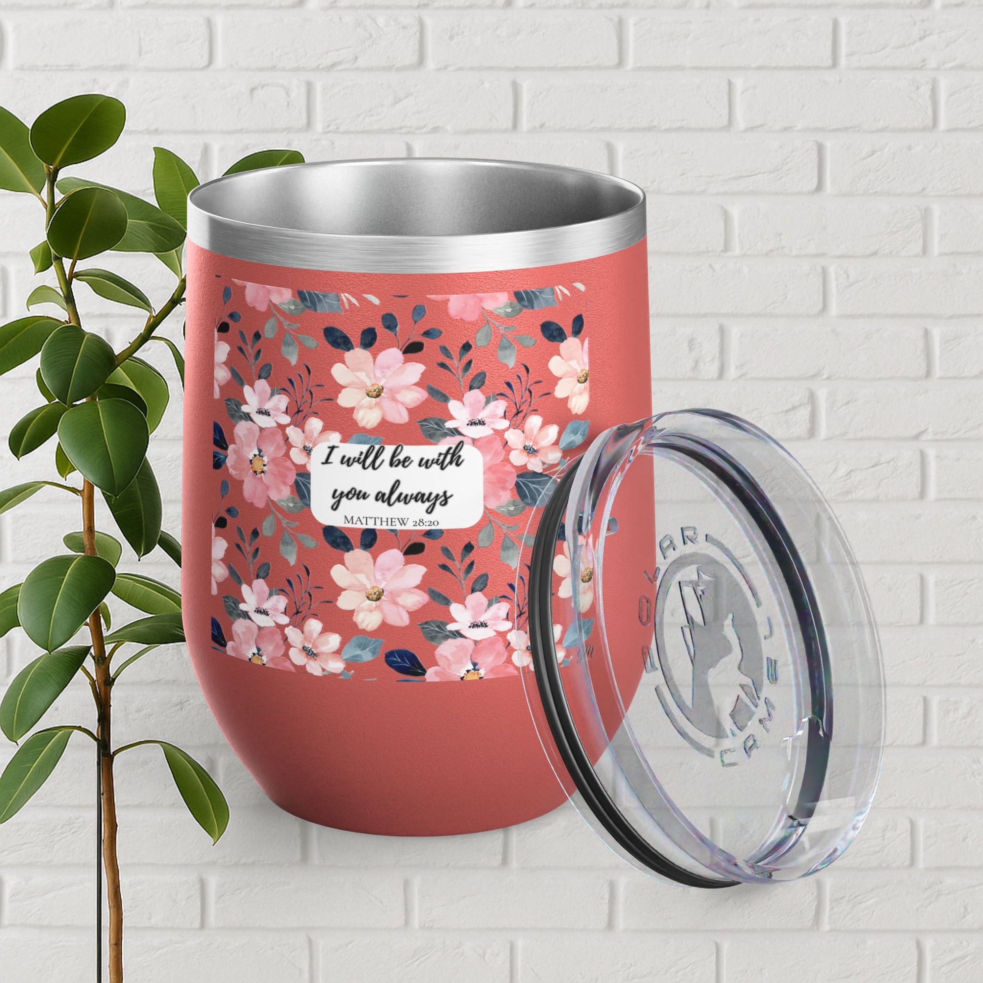 “Faith in Bloom” Mini Tumbler – Matthew 28:20 Scripture Cup
