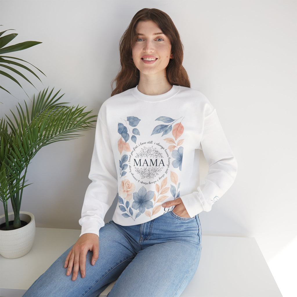 Crowned in Grace: Floral Faith Mama Sweatshirt