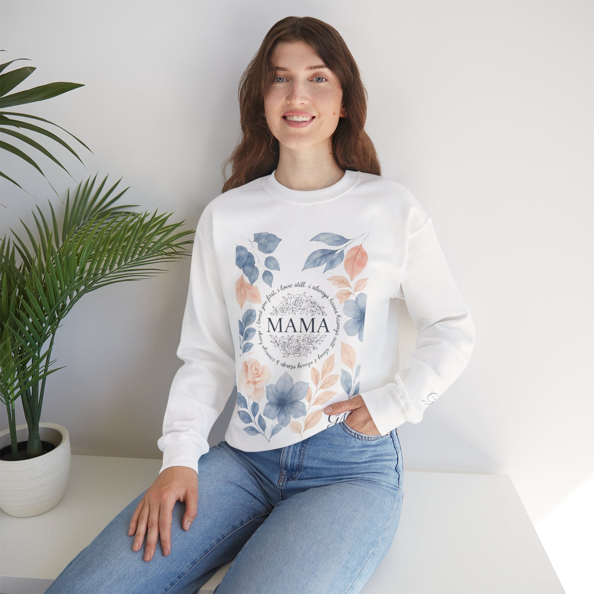 Crowned in Grace: Floral Faith Mama Sweatshirt