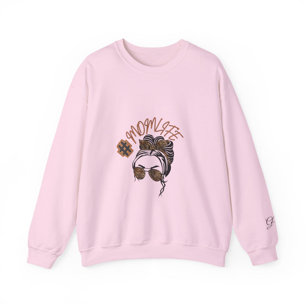 #MomLife Leopard Print Graphic Sweatshirt – Fierce & Cozy Edition