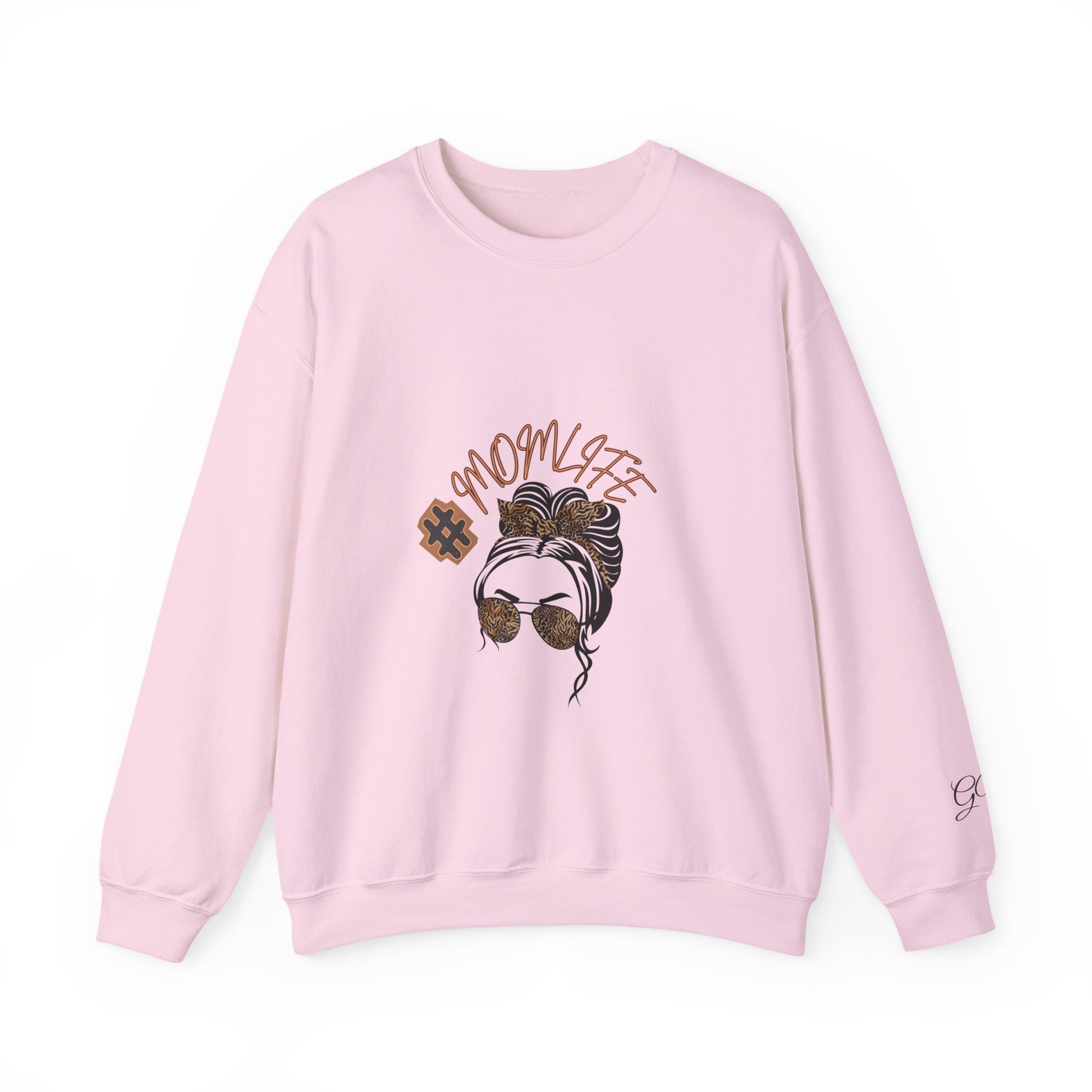 #MomLife Leopard Print Graphic Sweatshirt – Fierce & Cozy Edition