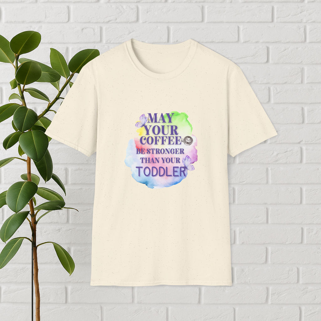 May Your Coffee Be Stronger – Watercolor Toddler Mom Tee