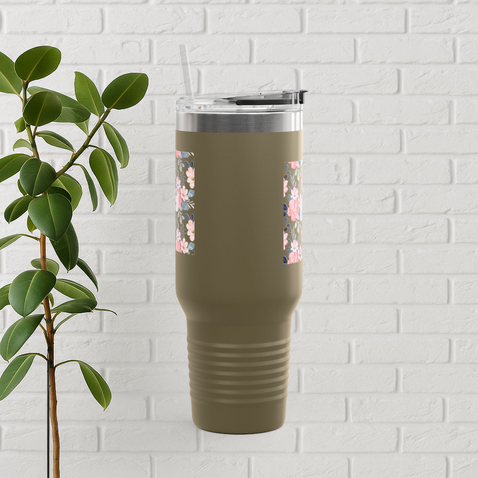“Faith in Bloom” Floral Scripture Tumbler – Matthew 28:20