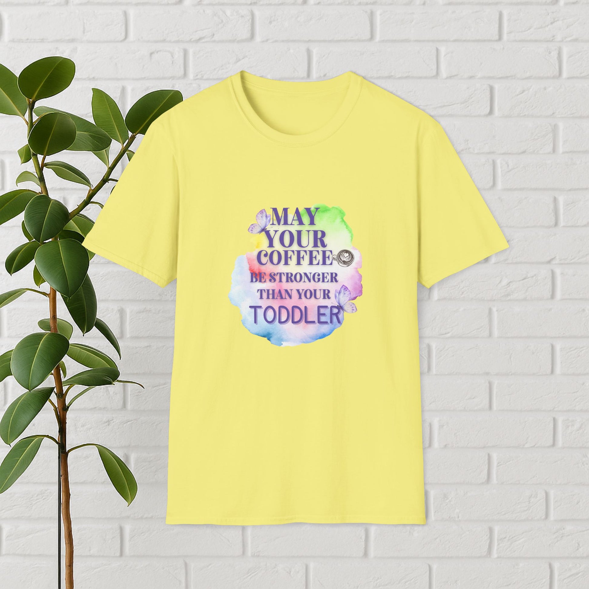 May Your Coffee Be Stronger – Watercolor Toddler Mom Tee