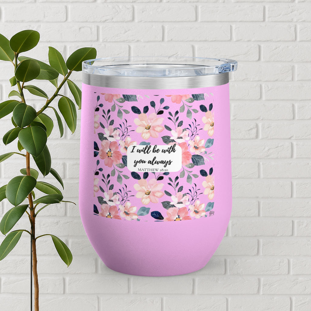 “Faith in Bloom” Mini Tumbler – Matthew 28:20 Scripture Cup