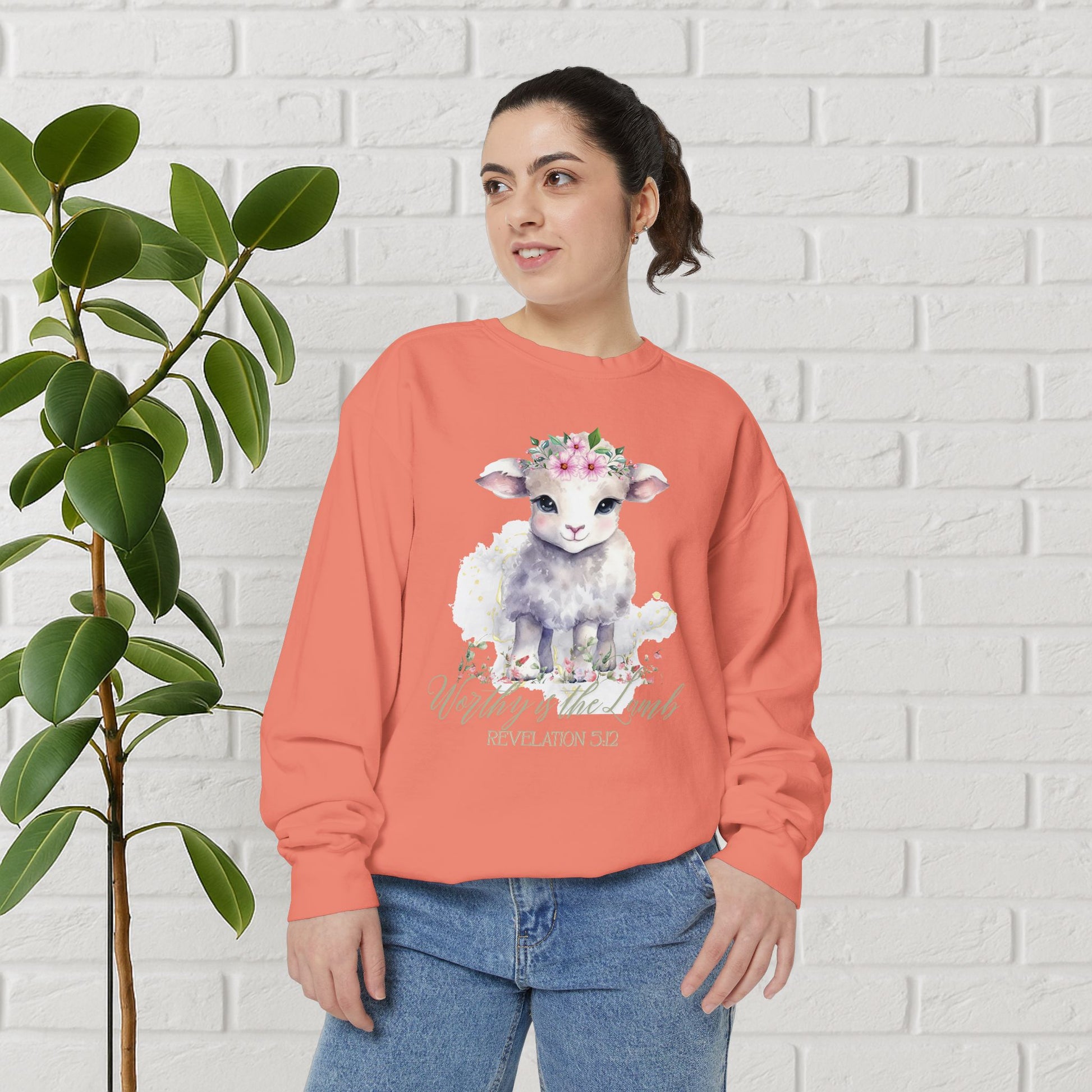 “Worthy Is the Lamb” Revelation 5:12 Christian Sweatshirt