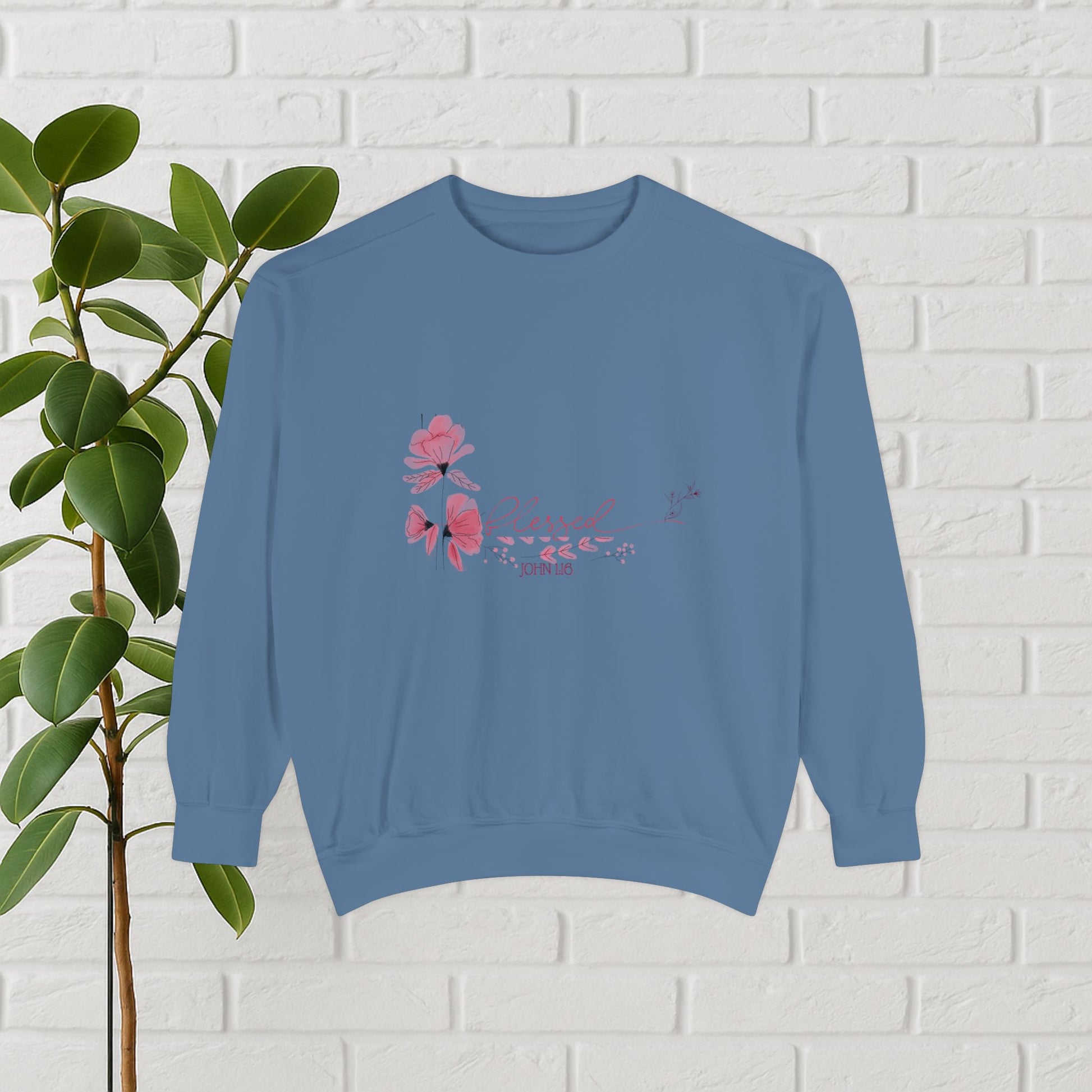 “Blessed” John 1:16 Sweatshirt – Grace in Every Thread