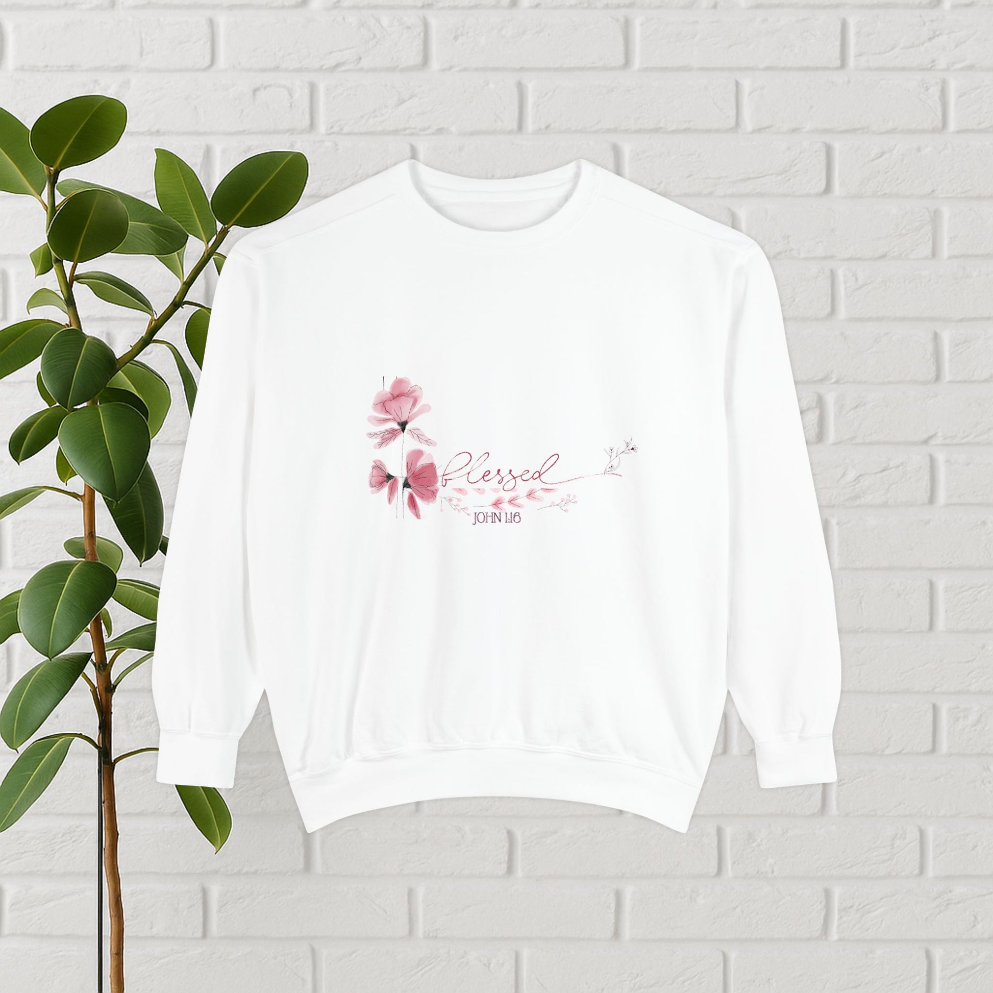 “Blessed” John 1:16 Sweatshirt – Grace in Every Thread