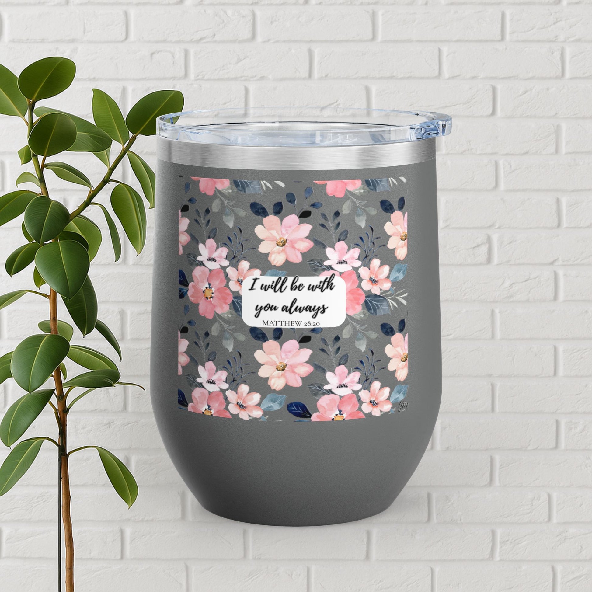 “Faith in Bloom” Mini Tumbler – Matthew 28:20 Scripture Cup