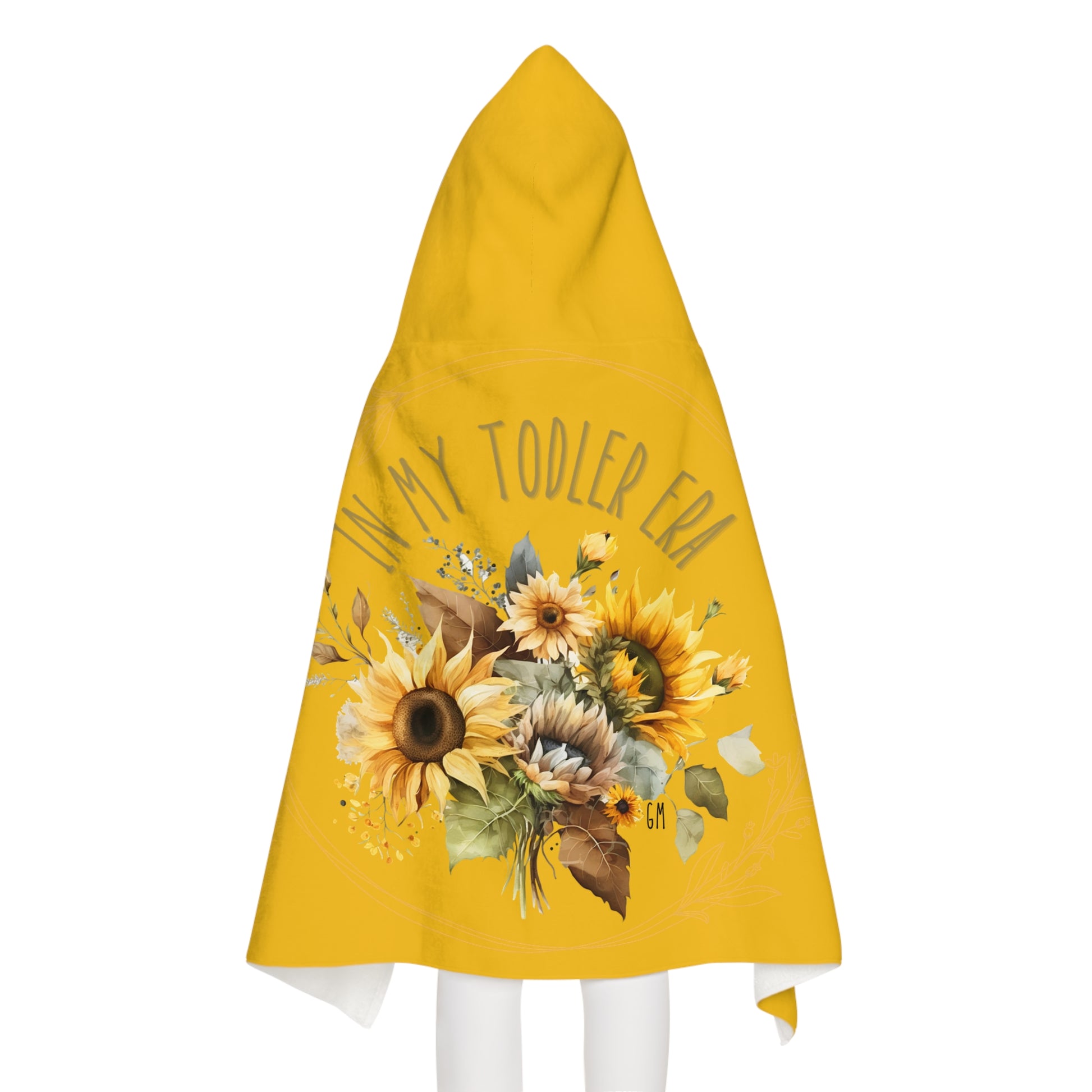 “In My Toddler Era” Sunflower Fleece Hooded Towel – Cozy, Cute & Boldly Blooming