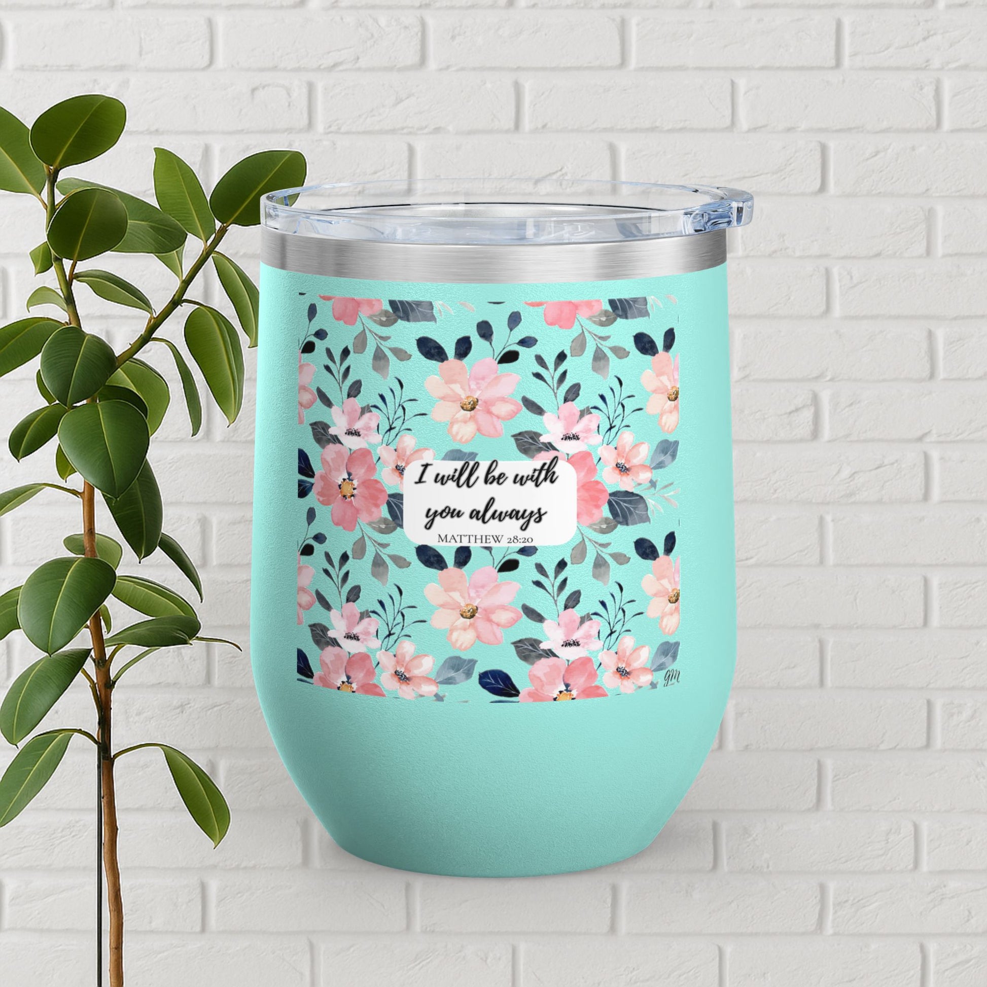 “Faith in Bloom” Mini Tumbler – Matthew 28:20 Scripture Cup