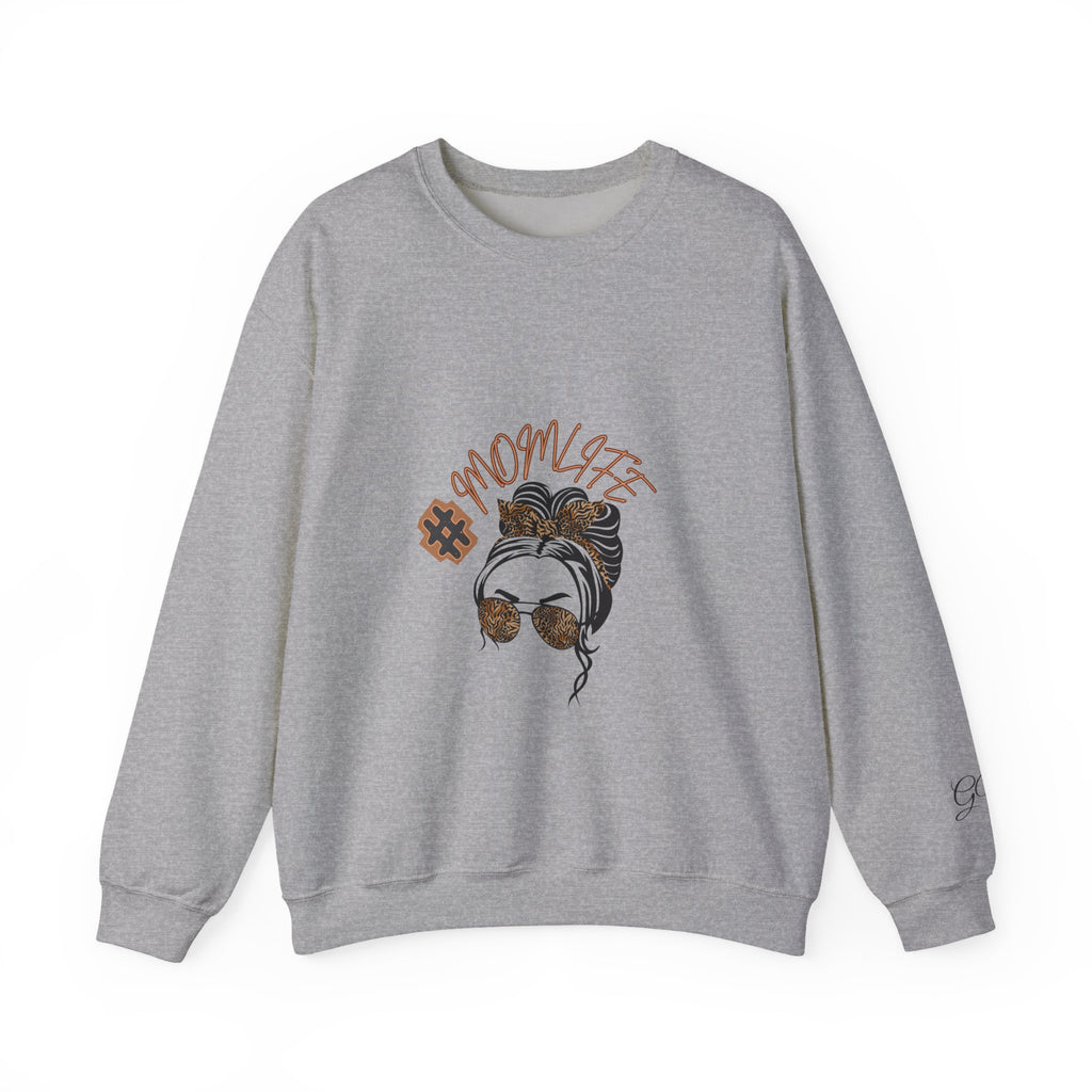 #MomLife Leopard Print Graphic Sweatshirt – Fierce & Cozy Edition