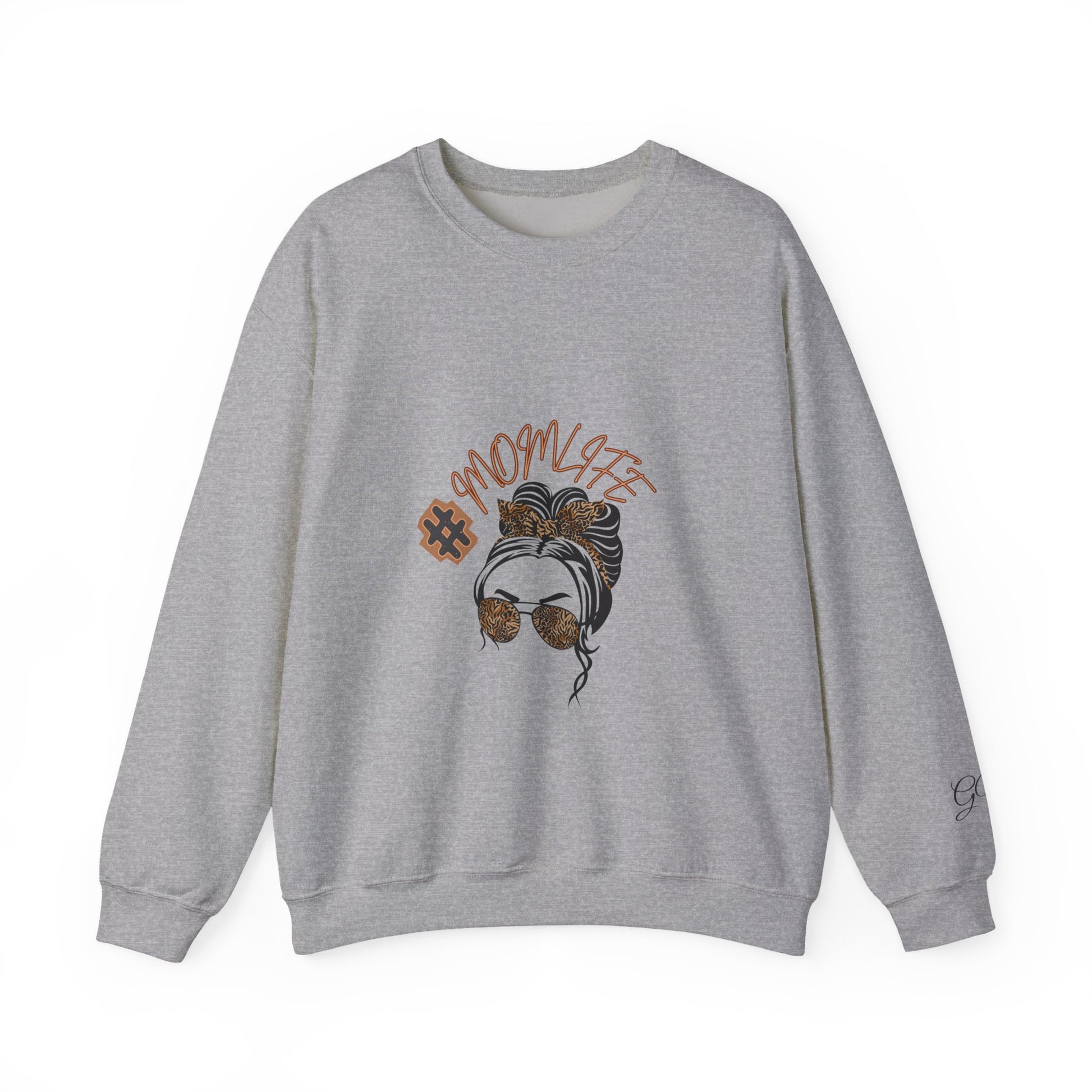 #MomLife Leopard Print Graphic Sweatshirt – Fierce & Cozy Edition