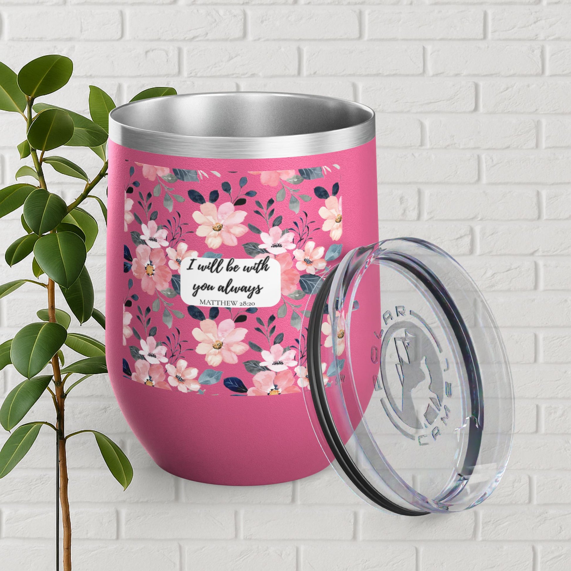 “Faith in Bloom” Mini Tumbler – Matthew 28:20 Scripture Cup