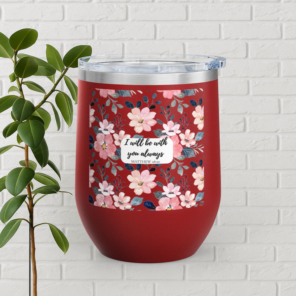 “Faith in Bloom” Mini Tumbler – Matthew 28:20 Scripture Cup