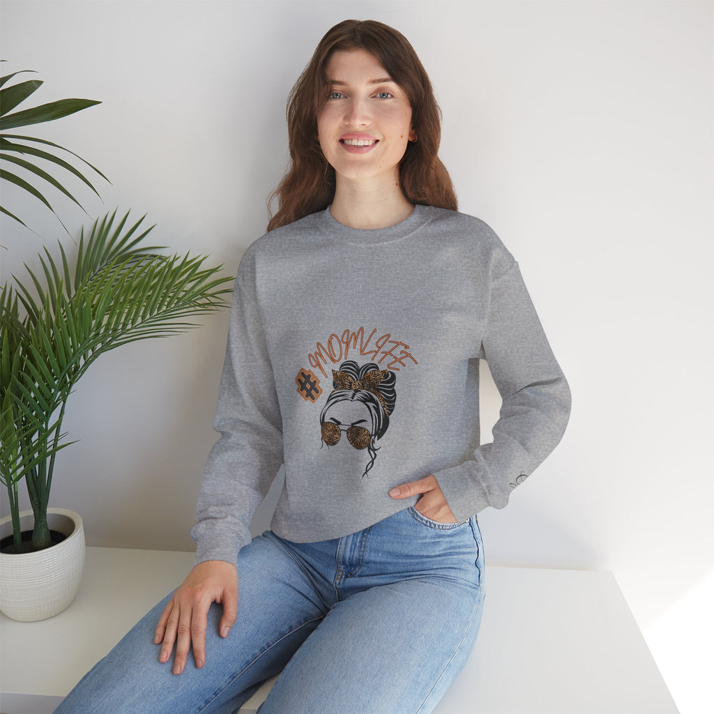 #MomLife Leopard Print Graphic Sweatshirt – Fierce & Cozy Edition