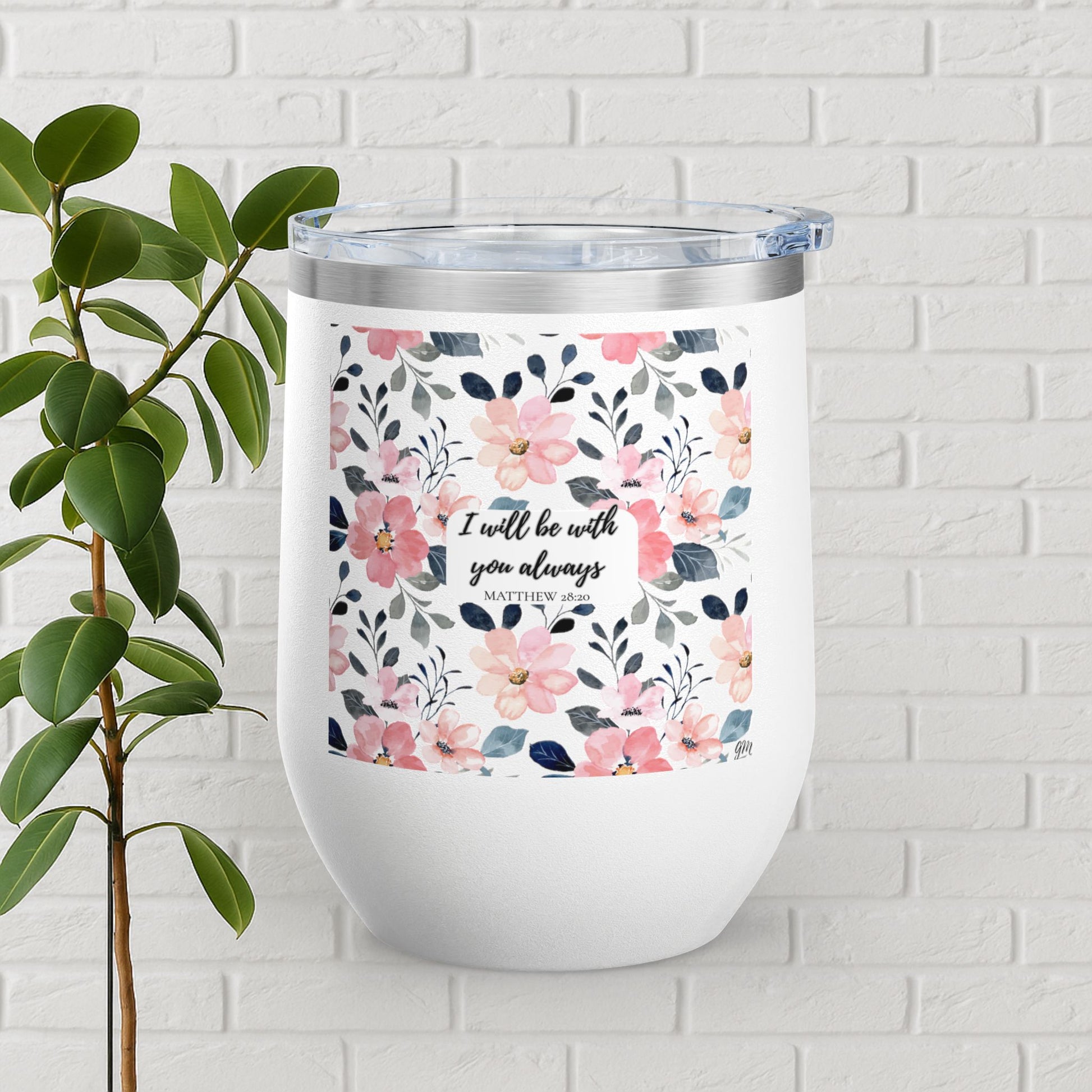 “Faith in Bloom” Mini Tumbler – Matthew 28:20 Scripture Cup