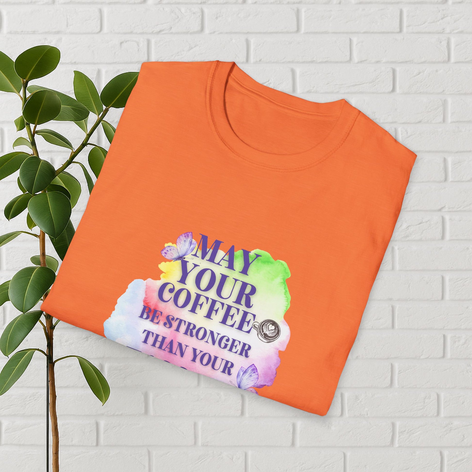 May Your Coffee Be Stronger – Watercolor Toddler Mom Tee