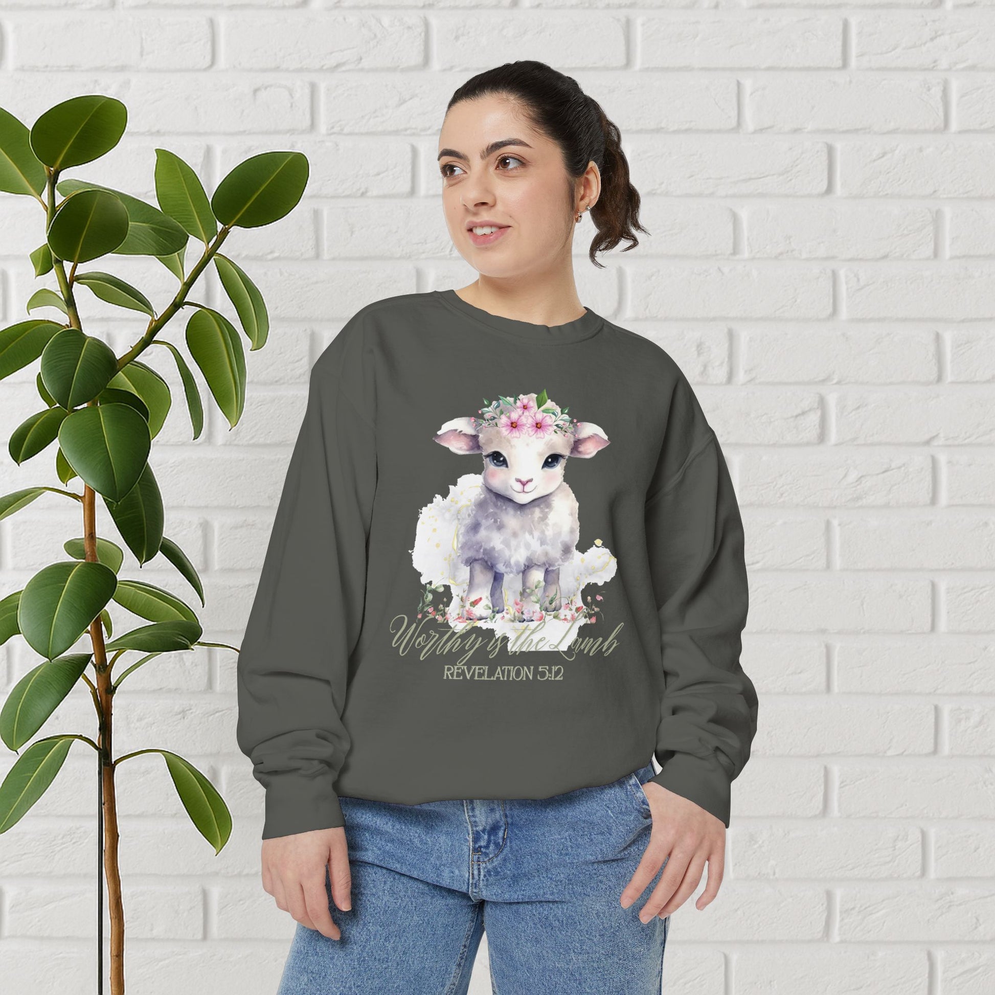 “Worthy Is the Lamb” Revelation 5:12 Christian Sweatshirt