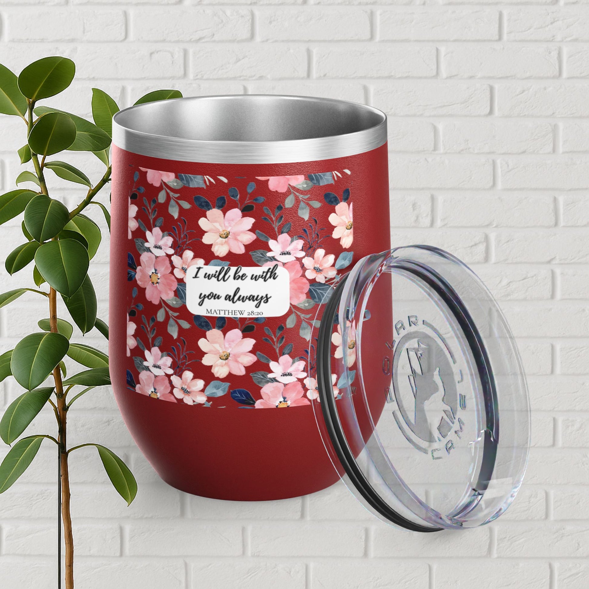 “Faith in Bloom” Mini Tumbler – Matthew 28:20 Scripture Cup
