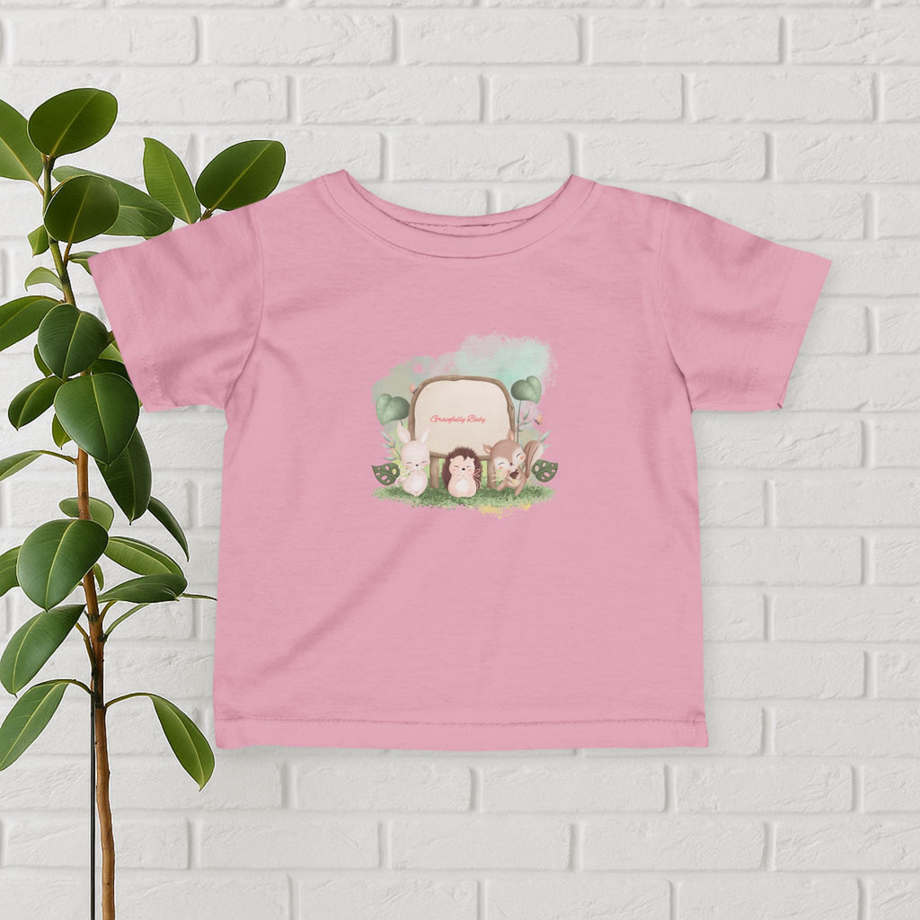 “Forest Friends Welcome” Baby Tee – Gracefully Baby Exclusive