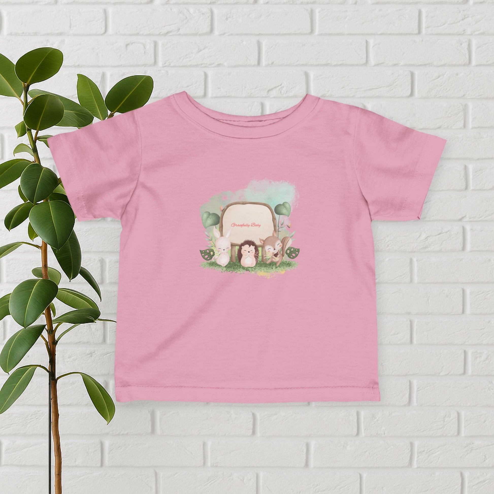 “Forest Friends Welcome” Baby Tee – Gracefully Baby Exclusive