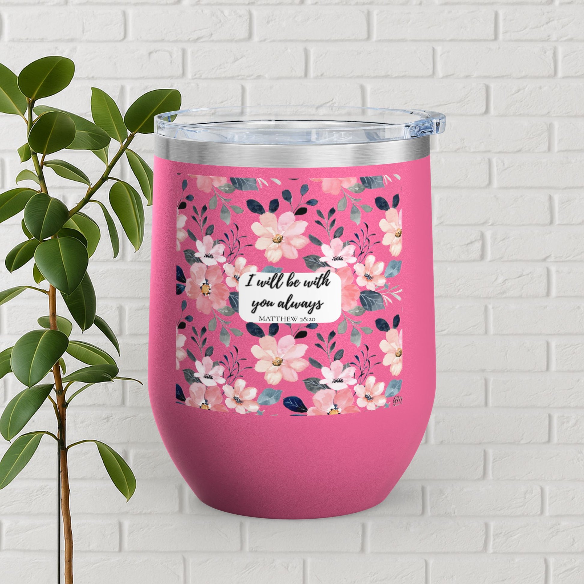 “Faith in Bloom” Mini Tumbler – Matthew 28:20 Scripture Cup
