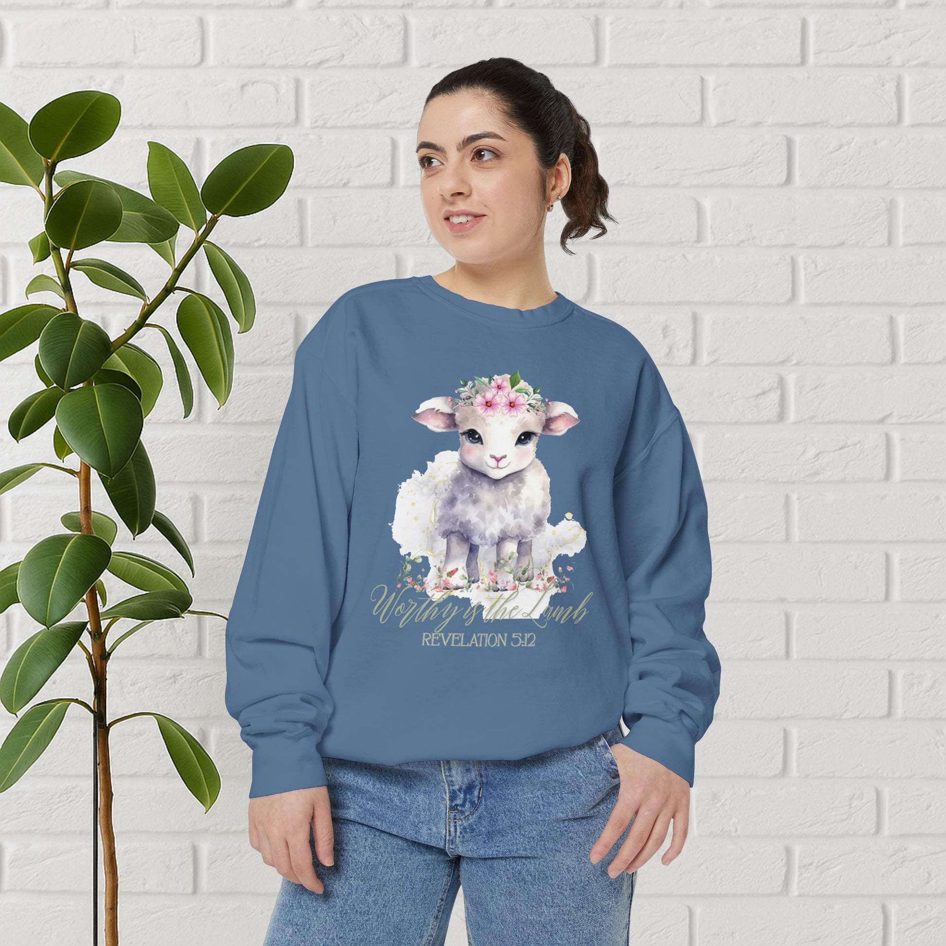 “Worthy Is the Lamb” Revelation 5:12 Christian Sweatshirt