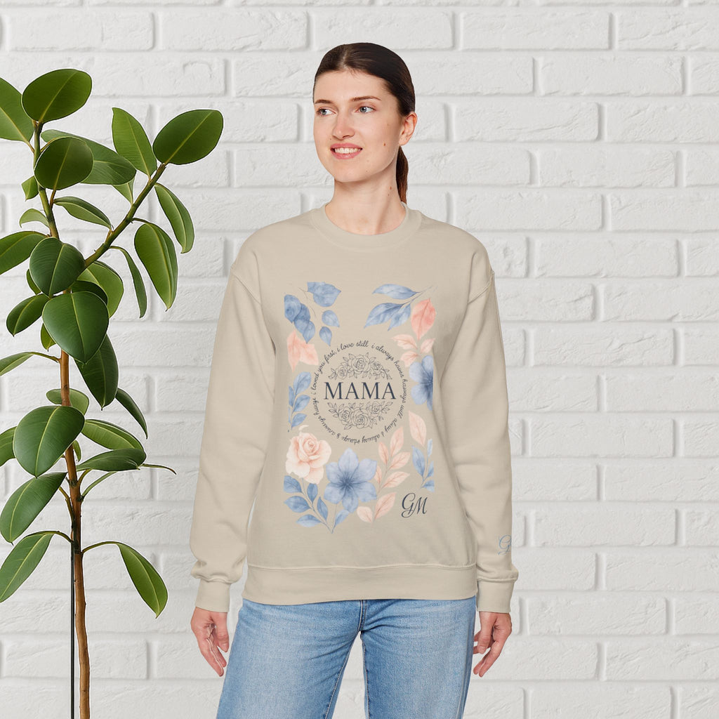 Crowned in Grace: Floral Faith Mama Sweatshirt