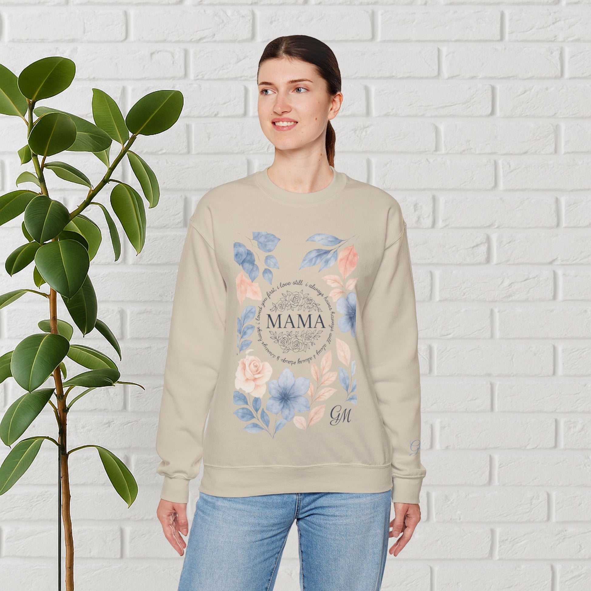 Crowned in Grace: Floral Faith Mama Sweatshirt