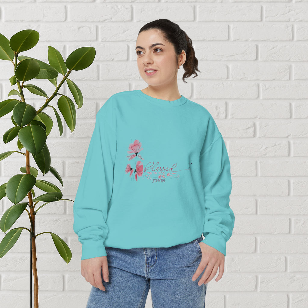 “Blessed” John 1:16 Sweatshirt – Grace in Every Thread