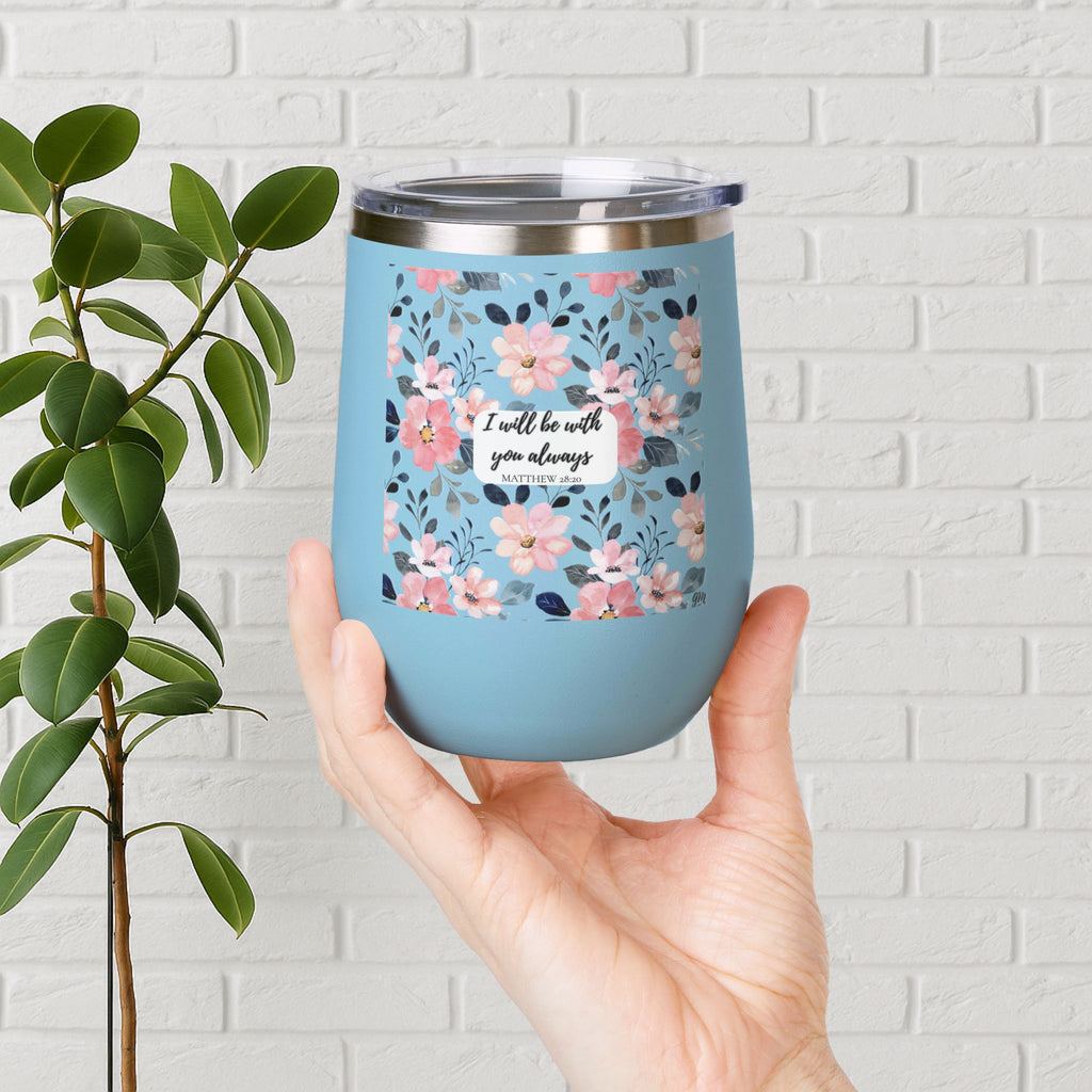 “Faith in Bloom” Mini Tumbler – Matthew 28:20 Scripture Cup