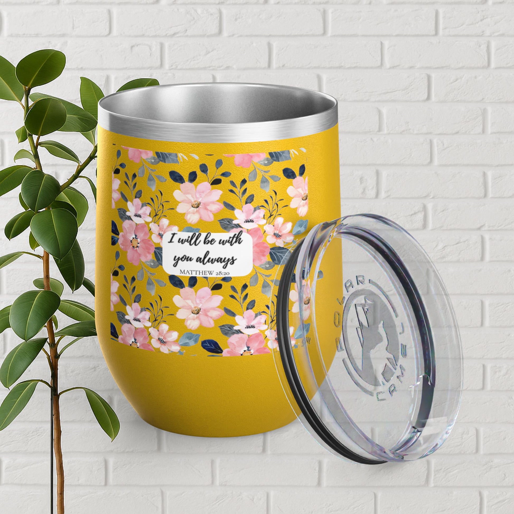 “Faith in Bloom” Mini Tumbler – Matthew 28:20 Scripture Cup