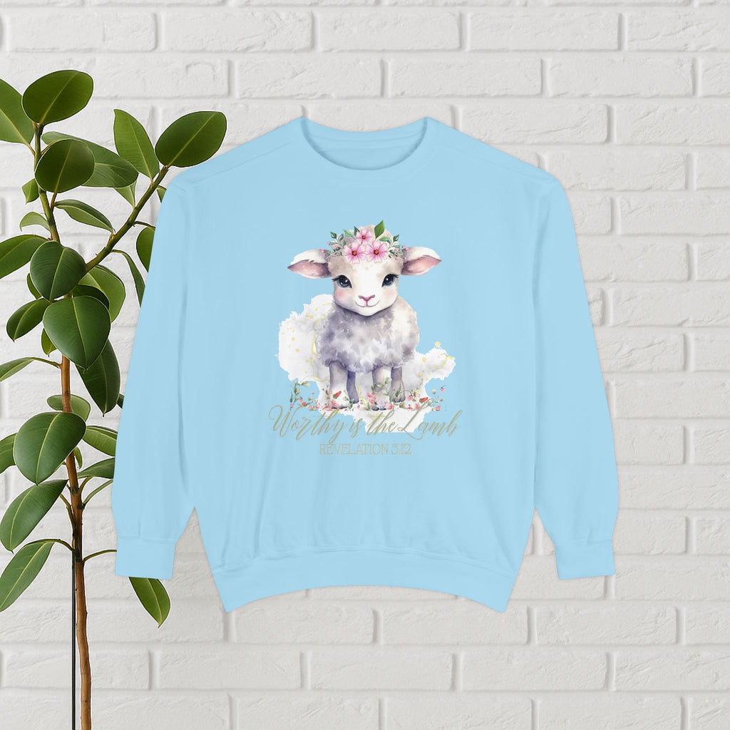 “Worthy Is the Lamb” Revelation 5:12 Christian Sweatshirt