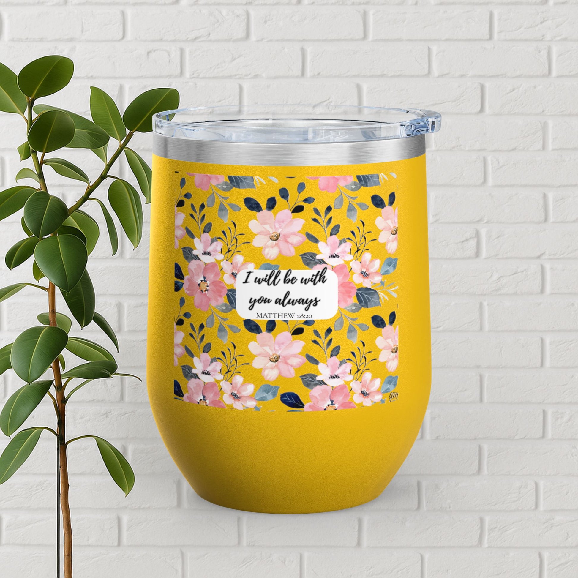 “Faith in Bloom” Mini Tumbler – Matthew 28:20 Scripture Cup