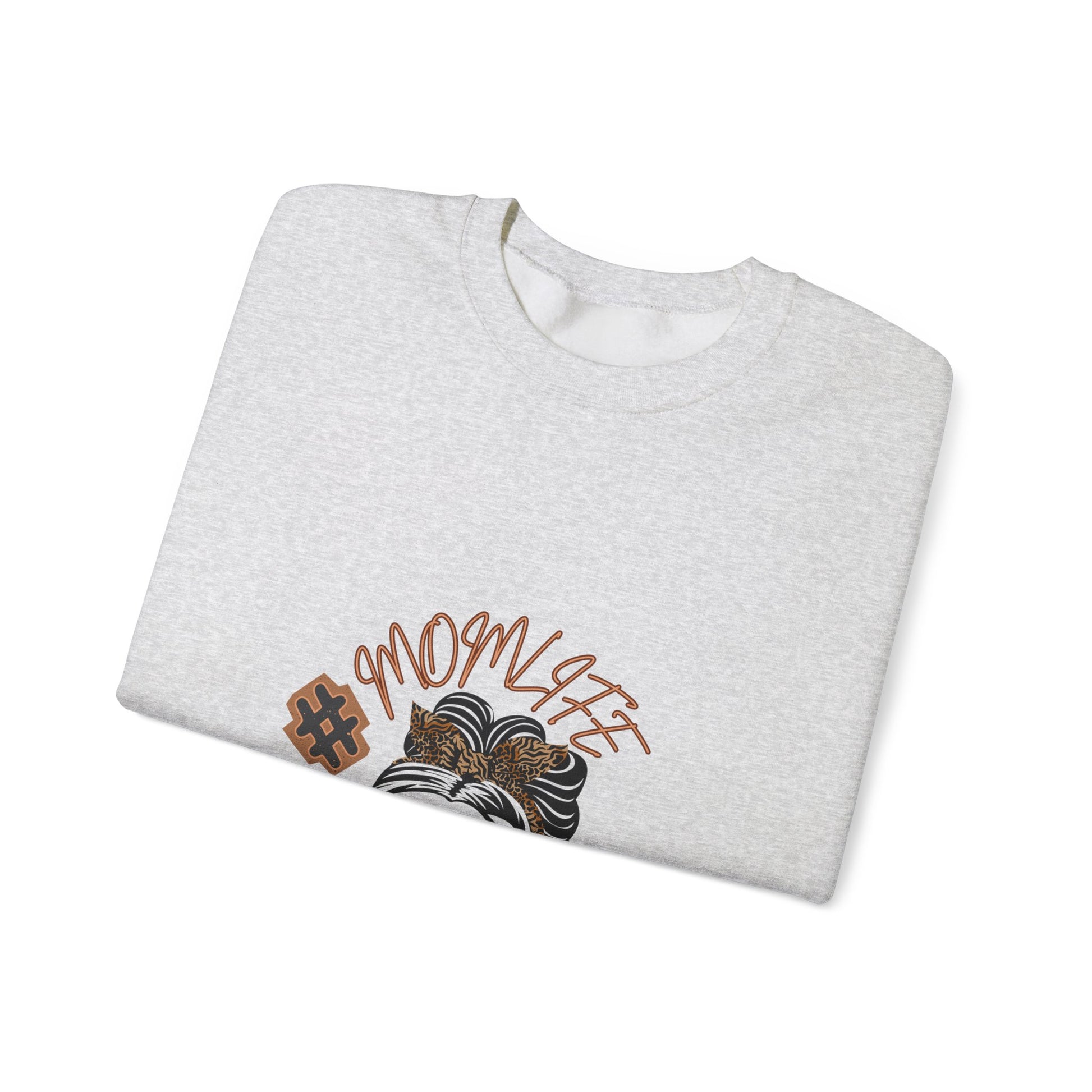 #MomLife Leopard Print Graphic Sweatshirt – Fierce & Cozy Edition