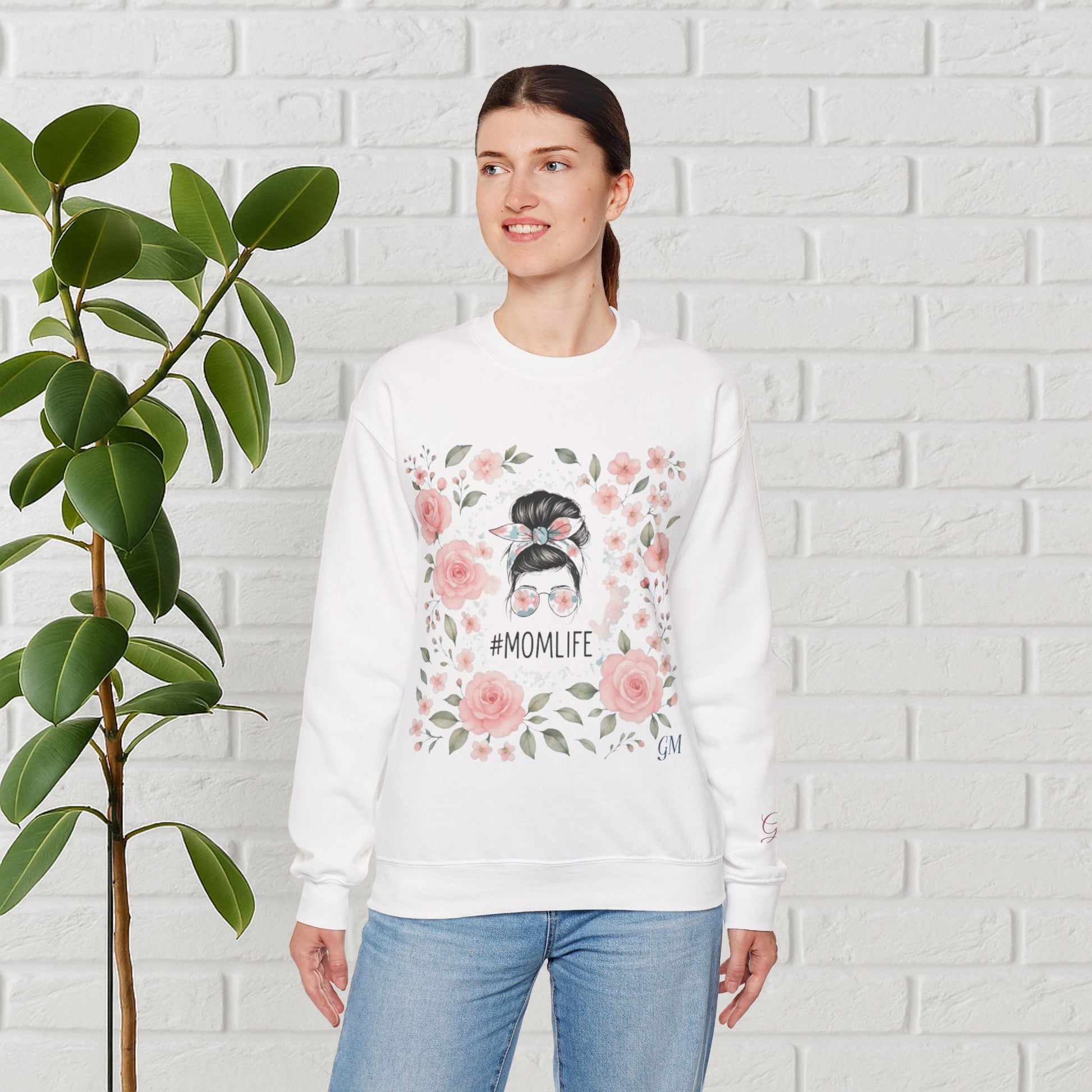 Messy Bun & Grace: #MomLife Floral Sweatshirt