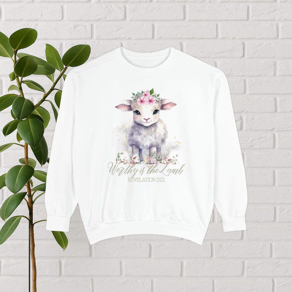 “Worthy Is the Lamb” Revelation 5:12 Christian Sweatshirt