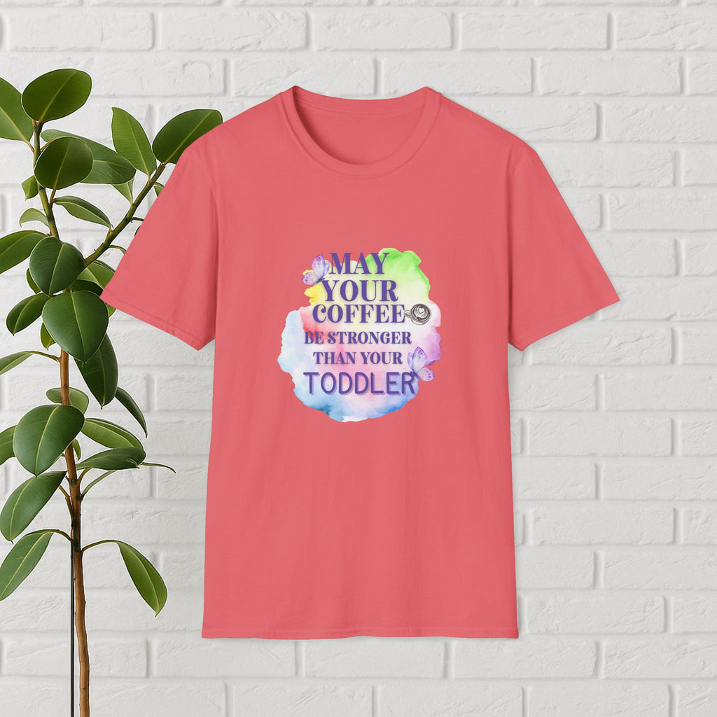 May Your Coffee Be Stronger – Watercolor Toddler Mom Tee