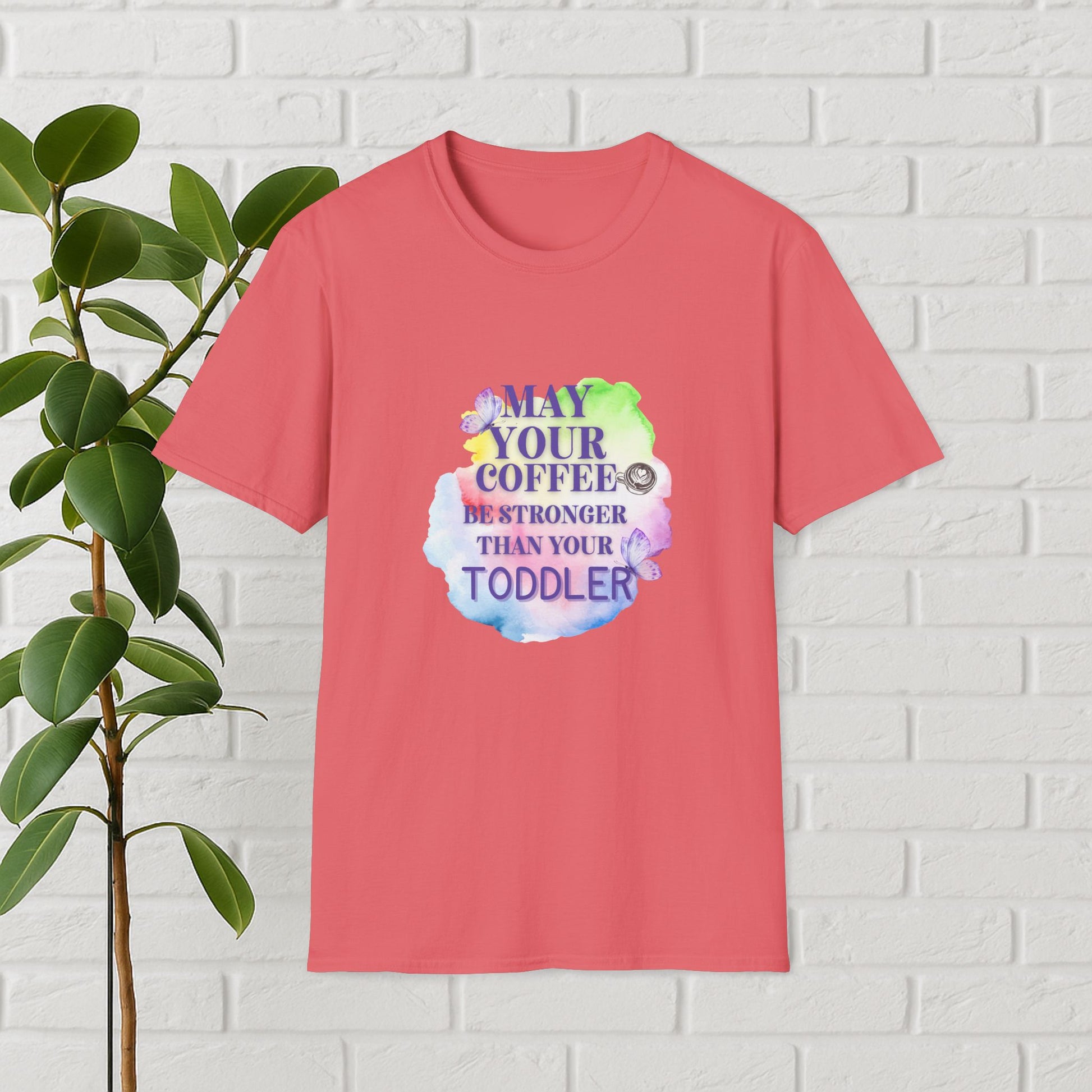 May Your Coffee Be Stronger – Watercolor Toddler Mom Tee