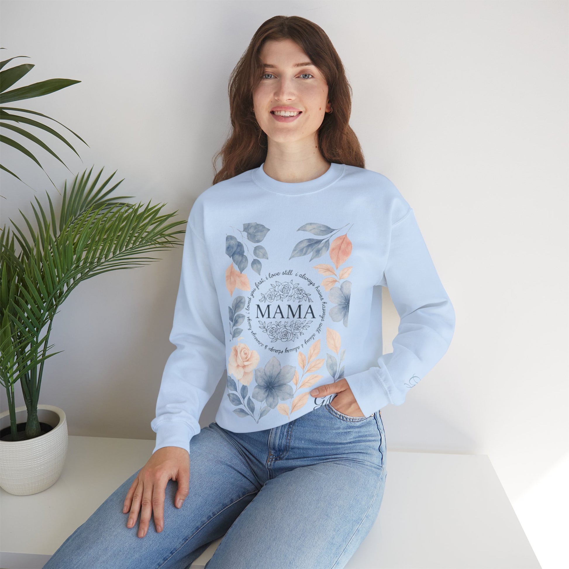 Crowned in Grace: Floral Faith Mama Sweatshirt