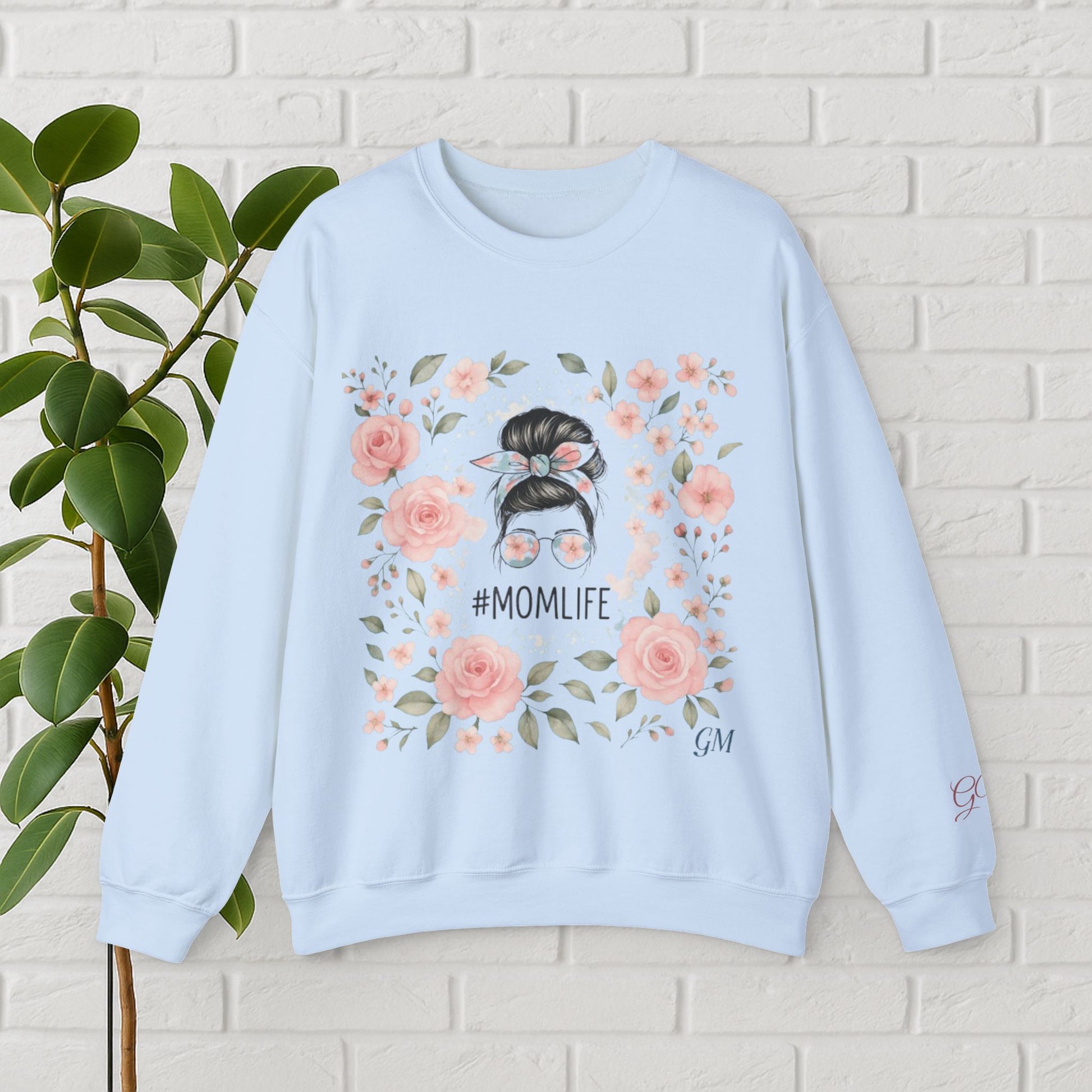 Messy Bun & Grace: #MomLife Floral Sweatshirt