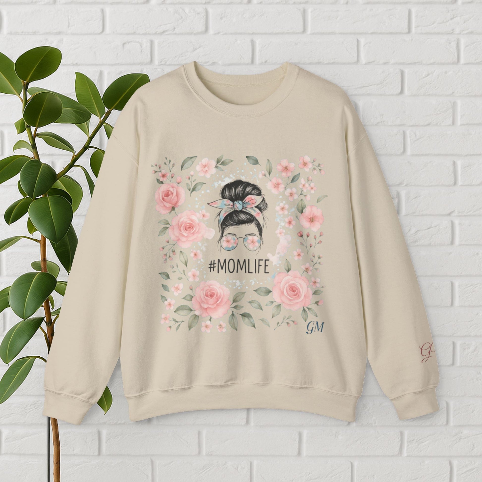 Messy Bun & Grace: #MomLife Floral Sweatshirt