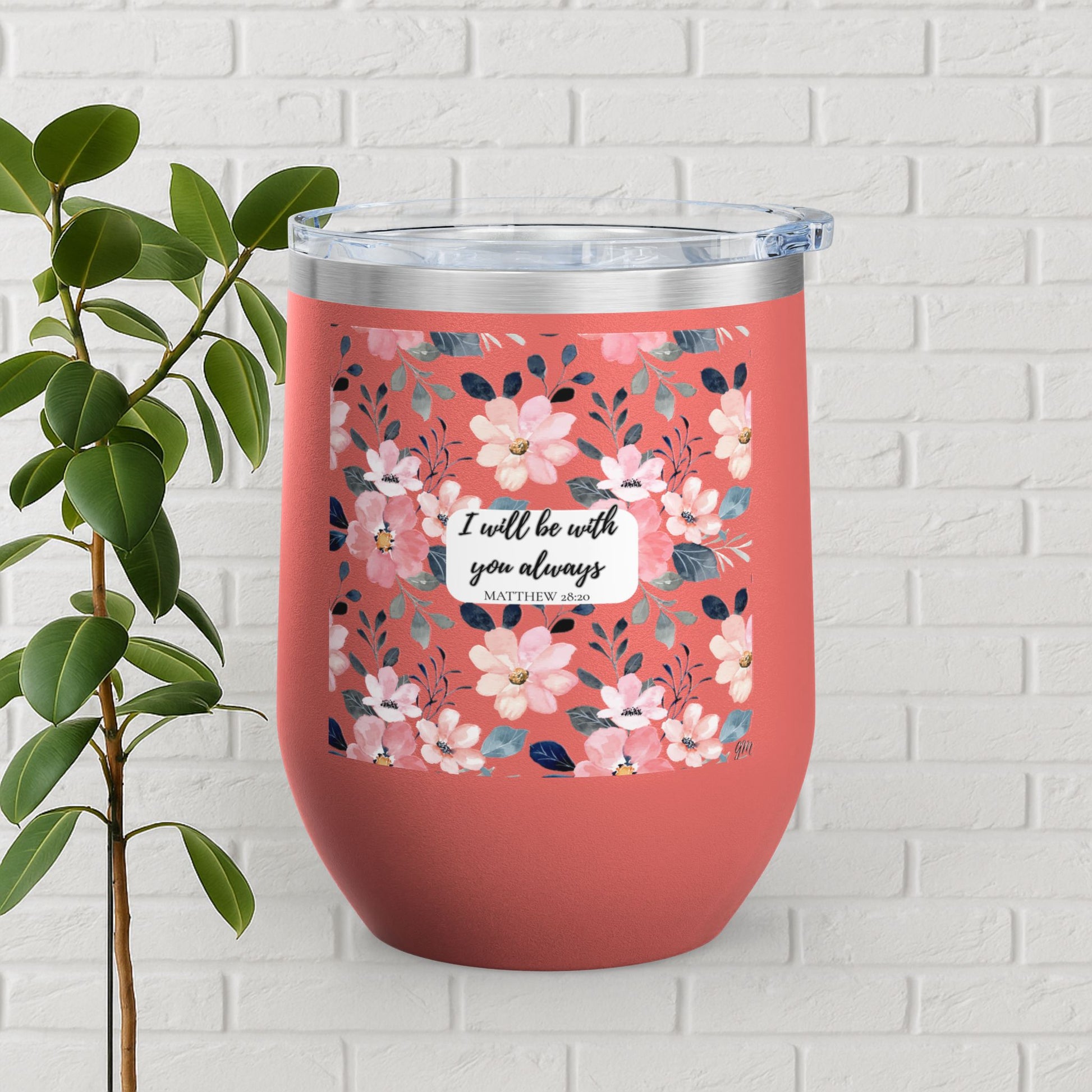 “Faith in Bloom” Mini Tumbler – Matthew 28:20 Scripture Cup