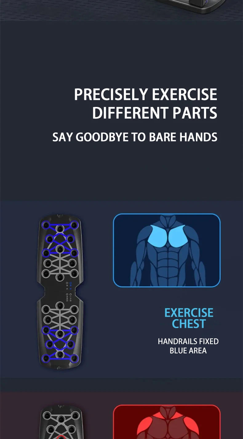 Glow & Go Multifunction Push-Up Board – Total Upper Body Trainer