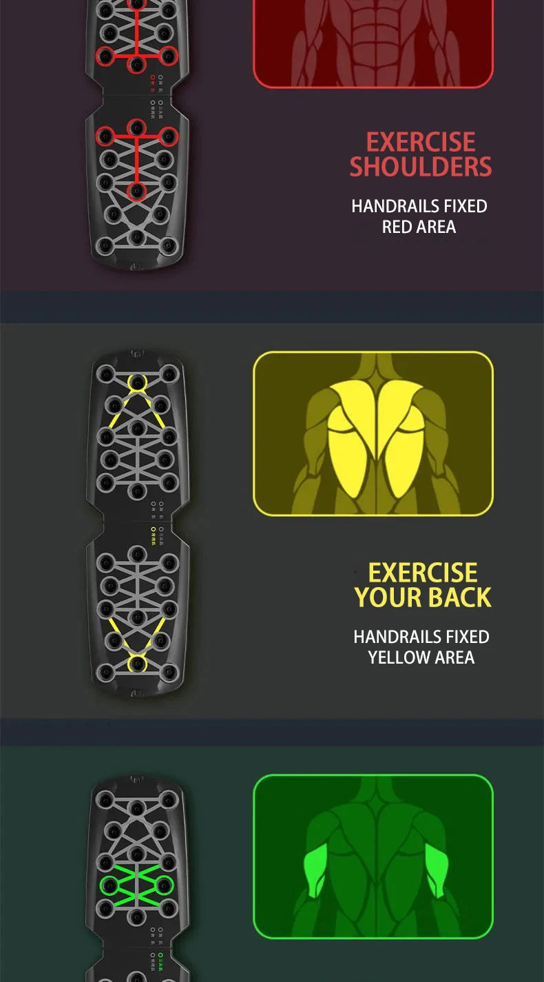 Glow & Go Multifunction Push-Up Board – Total Upper Body Trainer